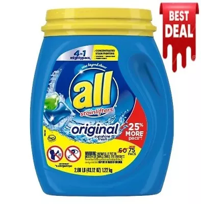 All With Stainlifters Original Mighty Pacs Laundry Detergent Pacs 4 In 1 • $20.99