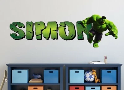 £48.35 • Buy Marvel Hulk Custom Vinyl Stickers 3D Wall Decals Name Art KA281