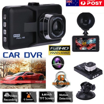 $22.69 • Buy Car Dash Camera Front And Rear Cam HD 1080P Security DVR Recorder Night Vision