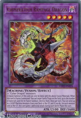 GFP2-EN124 Chimeratech Rampage Dragon Ultra Rare 1st Edition Mint YuGiOh Card • £1.38
