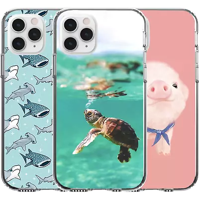 Silicone Cover Case Cute Animal Pattern Turtle Swim Piget Shark Baby Cute Art • $18.95