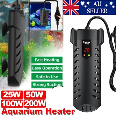 200W Aquarium Water Heater Aqua Fish Tank LED Digital Thermosafe Submersible AU • $7.55