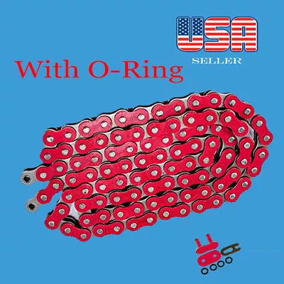 Chain 520 X 120 Red Color With O-ring Fit:Honda  Kawasaki  KTM • $31.24