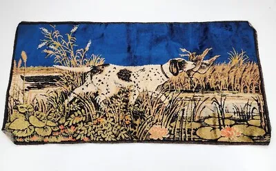 Vintage Hunting Dog Wall Tapestry 19.5”x 38” Duck Bird Velvet Lodge Cabin Decor • $25.99