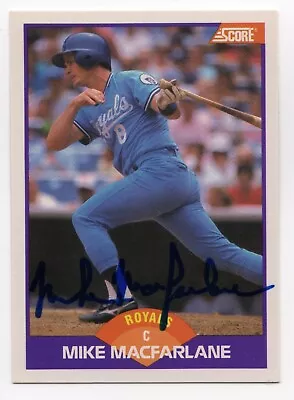 Mike Macfarlane Autograph On A 1989 Score - Kansas City Royals (Read!) • $5.95