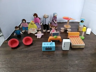 Vintage WOODEN DOLLHOUSE Furniture/ Dolls Toys Mixed Brands Lot • $21.75