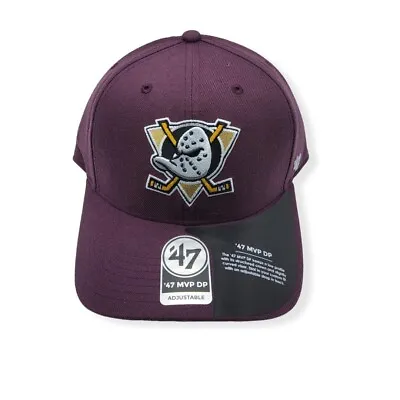 '47 Anaheim Ducks MVP DP Cold Zone Plum Adjustable Snapback Hat Cap • $34.99