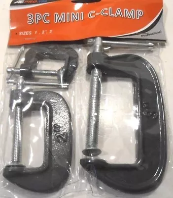 C-clamps 3 Pc. Mini C-clamp Sizes 123  Inch • $10.79
