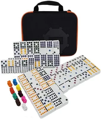 Kalolary Mexican Train Dominoes Game91 Pieces Double 12 Color Dominoes Set Wit • £33.35