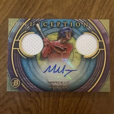 Marcelo Mayer 2022 Bowman Inception  Dual Patch Auto 125/200 Boston Red Sox • $69