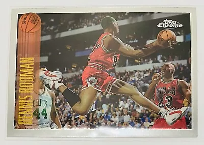 1996-97 Topps Chrome Dennis Rodman (Michael Jordan In Background) #176 HOF Bulls • $19.99