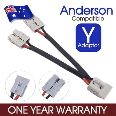 $16.99 • Buy 50 Amp Genuine Anderson Plug Connector Double Y Adaptor 6mm Automotive Cable