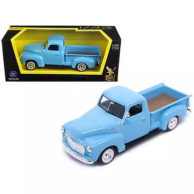 Road Signature 1/43 Diecast Model Pickup Truck 1950 GMC Rubber Tires Light Blue • $25.51