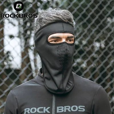 ROCKBROS Winter Face Mask Motorcycle Cycling Cap Warm Balaclava Sport Ski Scarf • $10.99