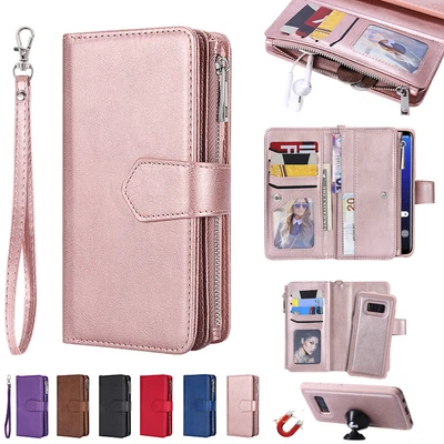 $22.88 • Buy For Samsung S23 S22 A51 A53 Detachable Magnetic Leather Wallet Zipper Case Cover