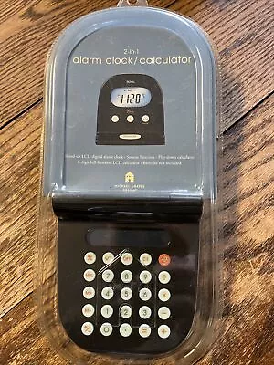 NOS Michael Graves 2 In 1 Alarm Clock Calculator 2002 • $20