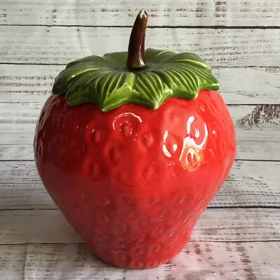 Vintage Strawberry Cookie Jar California Pottery 8410 • $99.99