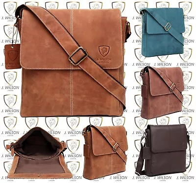 Mens Leather Shoulder Bag Designer Ladies Cross Body Work Messenger College Case • £22.64