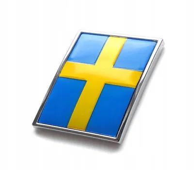 Volvo Metal Sweden Swedish Flag Badge Emblem V40 V60 V70 V90 XC40 XC60 XC70 • $35.31