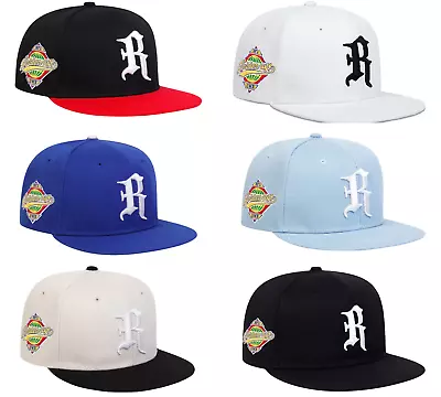 R Letter Snapback Baseball Cap Hat Adjustable Cali Era Hip Hop Flat Men Cotton • $8.89