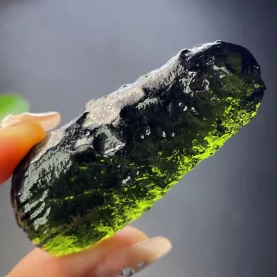 204CT Moldavite Genuine Raw Moldavite Crystal From Czech Republic PICcertificate • $8.50