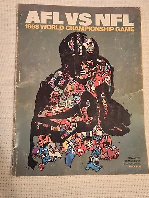 1968 World Championship 2nd Super Bowl Ll AFL Vs NFL Program Packers Vs. Raiders • $249