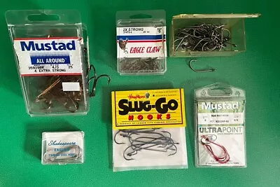 Vintage Assorted Hooks Slug-Go Eagle Claw Mustad Etc • $6.99