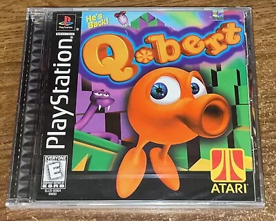 PLAYSTATION 1 - Q*BERT Game COMPLETE New FACTORY Mint Y-FOLDS Qbert PS1 Crack • $55