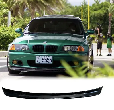 Bmw E46 Front Lip CSL Spoiler MSPORT Bumper Splitter Front Diffuser -black Gloss • $110