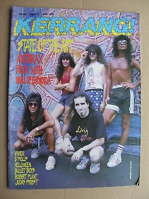 KERRANG 202 Aug 27 1988 Anthrax Vixen D’Molls Helloween Bullet Boys Robert Plant • $9.87