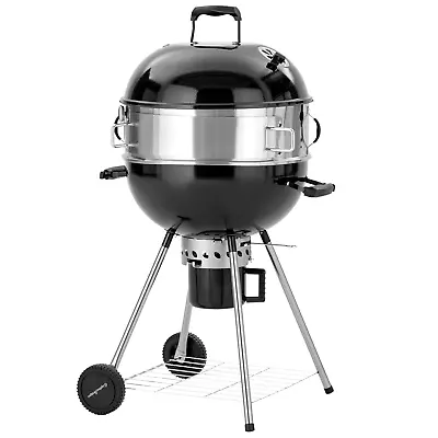 $189.99 • Buy Grill Charcoal Kettle With Rotisserie Ring Pizza Oven Portable BBQ Smoker 22''
