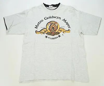 Rare Vintage SIGNAL Metro Goldwyn Mayer Florida Lion T Shirt 90s Film Studio XL • $34.99