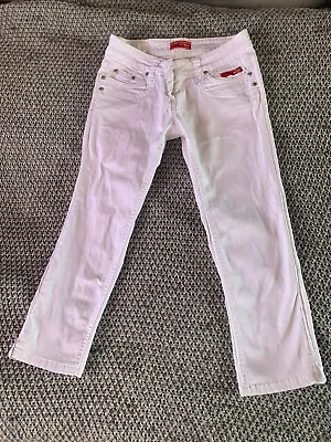 R&B White Cropped Knee Length Jeans. Size 10 • £29.99