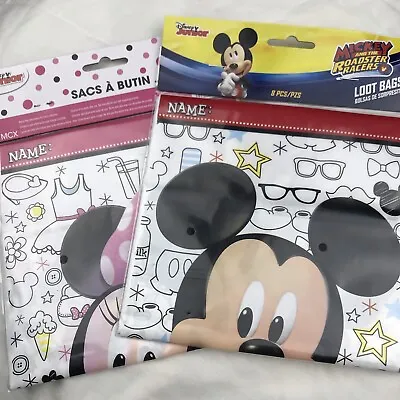 Mickey Minnie Mouse 16 Party Favor Bags 2 Packs Of 8 Bags In Each NEW Disney • $10.30