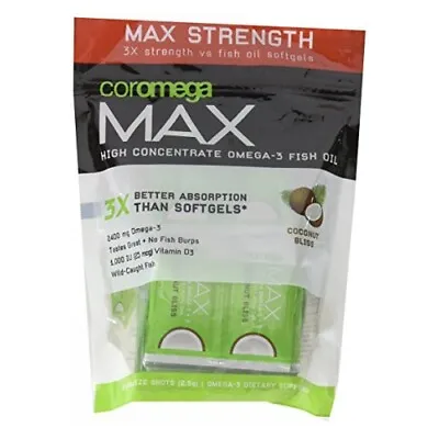 Max High Concentrate Omega-3 Coconut Bliss 30 Count By Coromega • $68.05