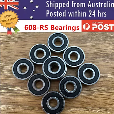 10x Rubber Sealed Miniature Ball Bearings Deep Groove Bearing 8x22x7mm 608-2RS • $22.80