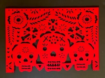 Mexican Handmade Felt Papel Picado Placemat Centerpiece Day Of The Dead Decor • $3.99