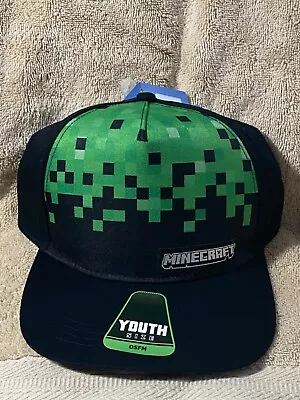 MINECRAFT Video Game PLAYSTATION 5 Creeper Logo BOYS Youth OSFM NEW HAT Cap COOL • $11.94