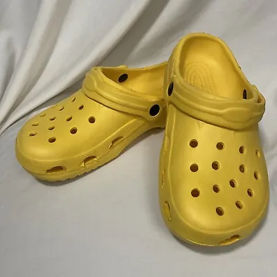 Mickey Mouse Or Donald Duck Costume Yellow Croc Like Clog Shoes Men 8/9 W/10 • $12.99