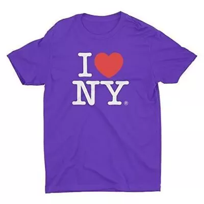 I Love NY Men's Unisex Tee Officially Licensed T-Shirt (Purple L) • $14.99