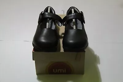 Umi *caelyn*girls Black Leather Mary Jane Shoes Uk 11.5 Jnr Eu 30 • £10