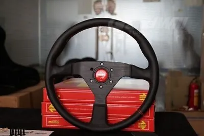 MOMO MonteCarlo 350mm 14' Genuine Leather Thickened Spoke Sport Steering Wheel • $89.80