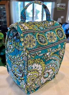 Vera Bradley Out To Lunch Bag Top Handle Pouch Peacock Turquoise NWOT Retired • $24