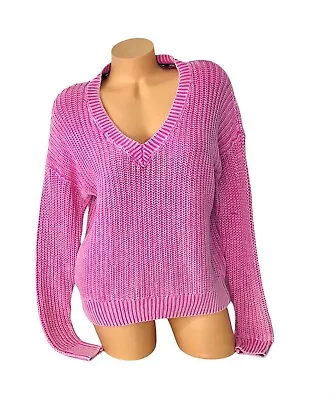 Victorias Secret PINK Forenza Cable Knit V-Neck Pullover Sweater Size XS NWT • $21.85