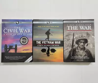 $40 • Buy The Civil War + THE VIETNAM WAR + A KEN BURNS FILM THE WAR DVD REGION 1 NEW