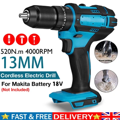 £22.99 • Buy 3in1 Cordless Brushless Impact Drill 13mm Driver For 18V Makita DHP458Z Replace