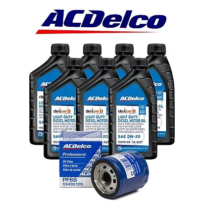 ACDelco 0W-20 Oil Change Kit For 19+ Chevy Silverado/Suburban/Tahoe 3.0L Duramax • $83.95