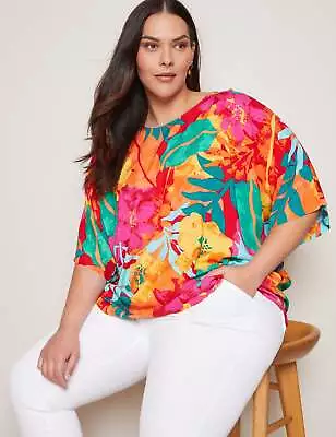 AUTOGRAPH - Plus Size - Womens Tops -  Elbow Sleeve Kaftan Summer Top • $22.30