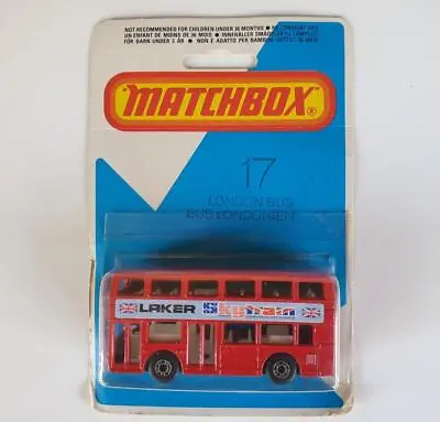 Vintage 1980's Matchbox Superfast 17 London Bus - Laker Skytrain *STILL SEALED* • £8.95