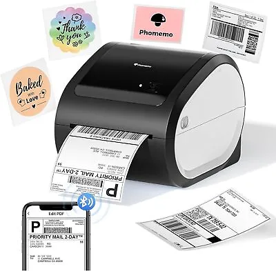 Phomemo Thermal Label Printer Bluetooth/USB 4x6 Shipping Label For RoyalMail Lot • £16.99